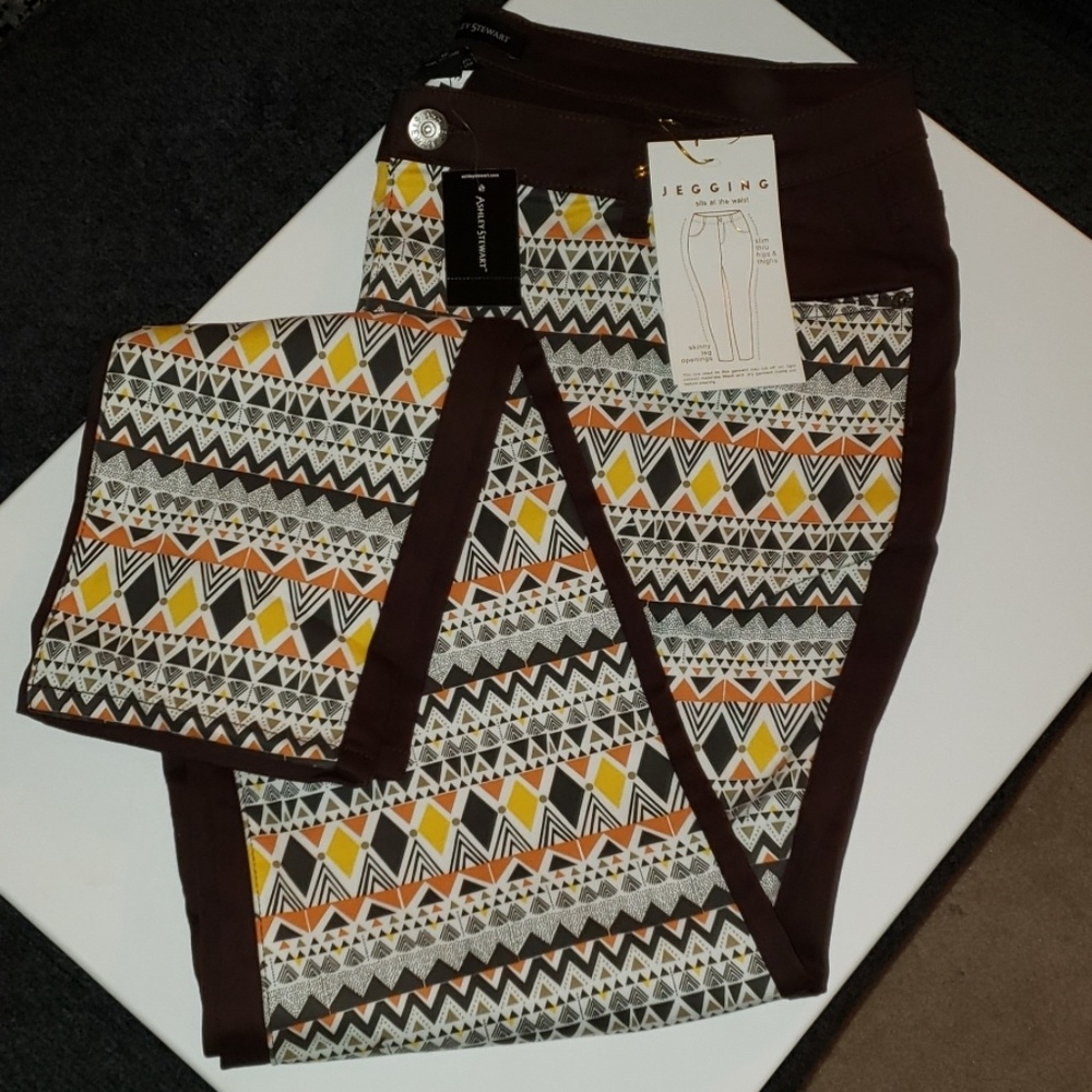 Ashley Stewart multi colored jeggings